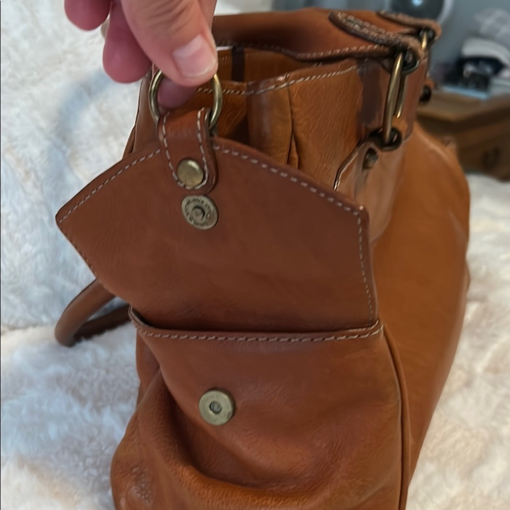MCM Tan Leather Satchel vintage with COA - Picture 7 of 13